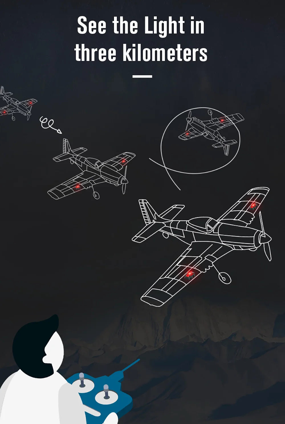 STARTRC 4 Colors Drone Strobe Lights