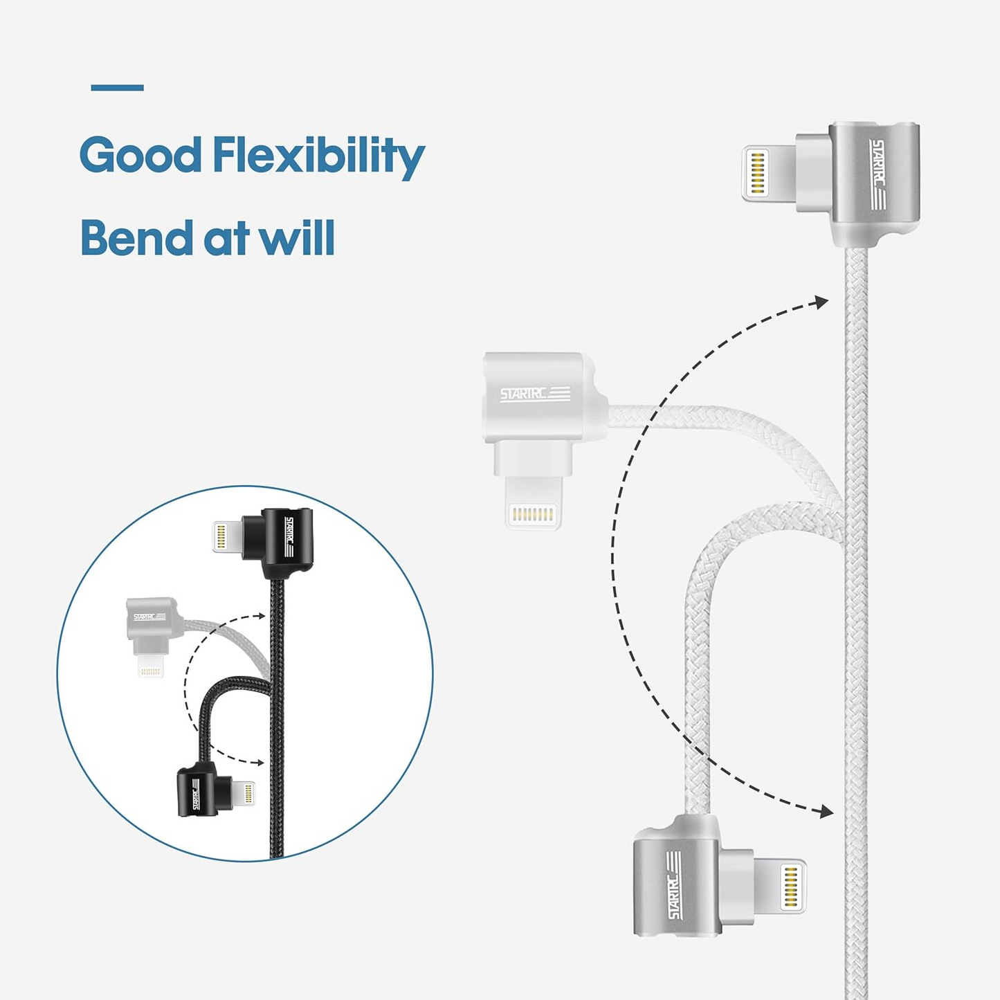 STARTRC Cable for 30cm RC N-series (Type C to Lightning) (Grey)