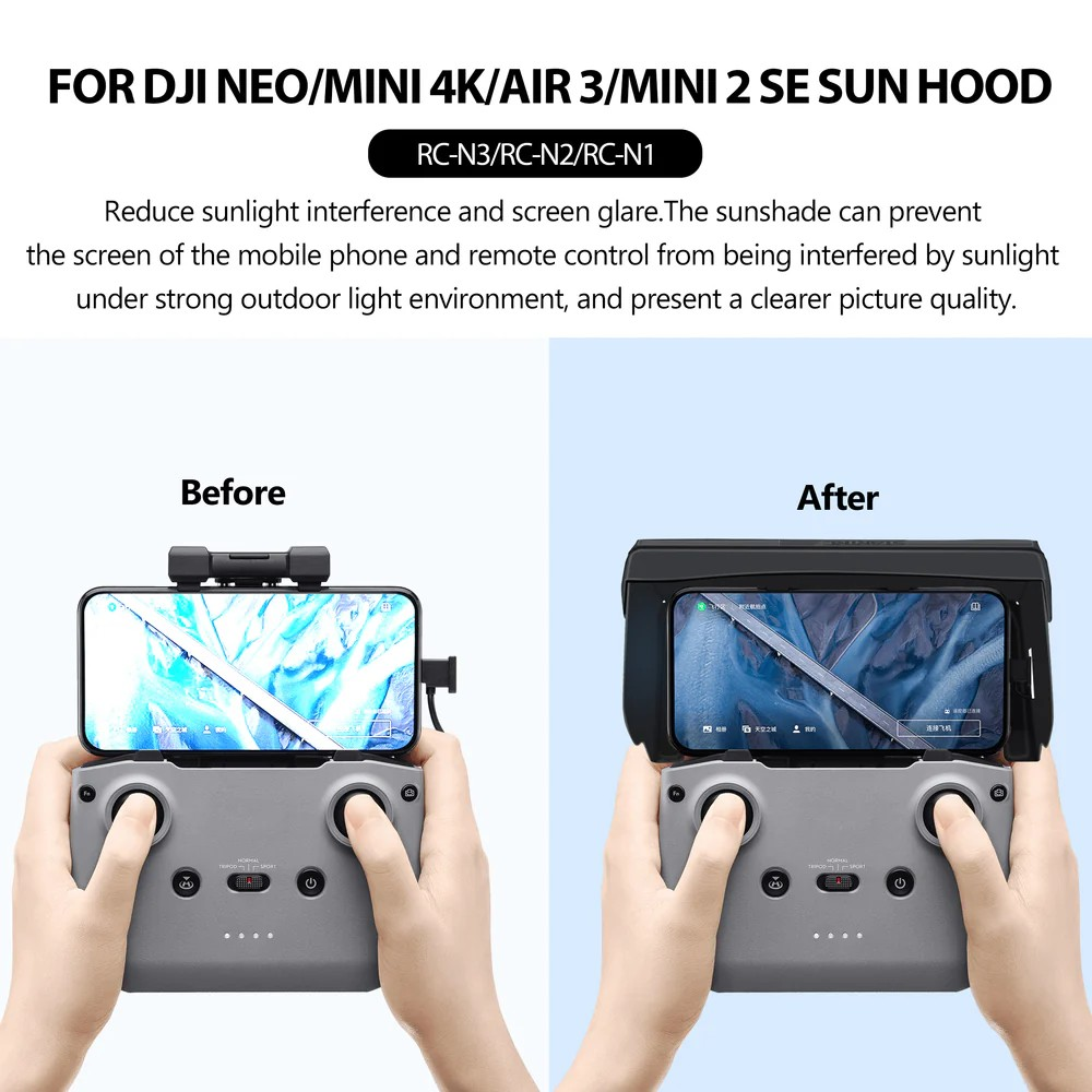 STARTRC Sun Hood for DJI RC-N1 (4.4 to 7 Inches Smartphone)