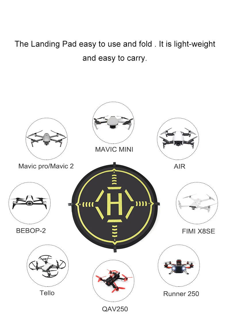 STARTRC Circular Landing Pad with Reflective Strips (56cm) Orange and Black