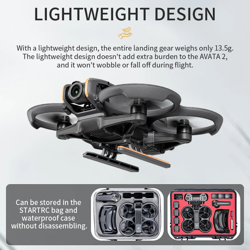 STARTRC Landing Gear for DJI Avata 2 (Black and Orange)