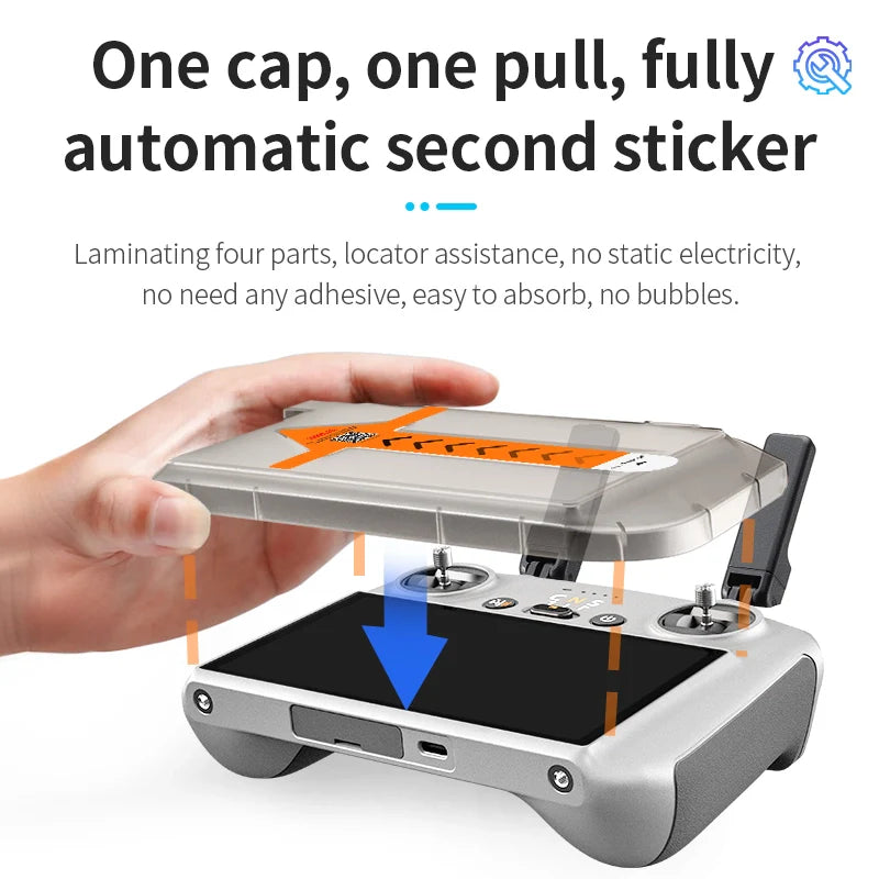 STARTRC Tempered Glass with Dust-free Applicator for DJI RC/ RC 2   (3pc/Set)