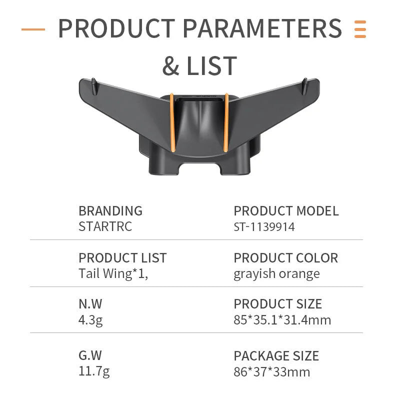 STARTRC Tail Wing for DJI Avata 2
