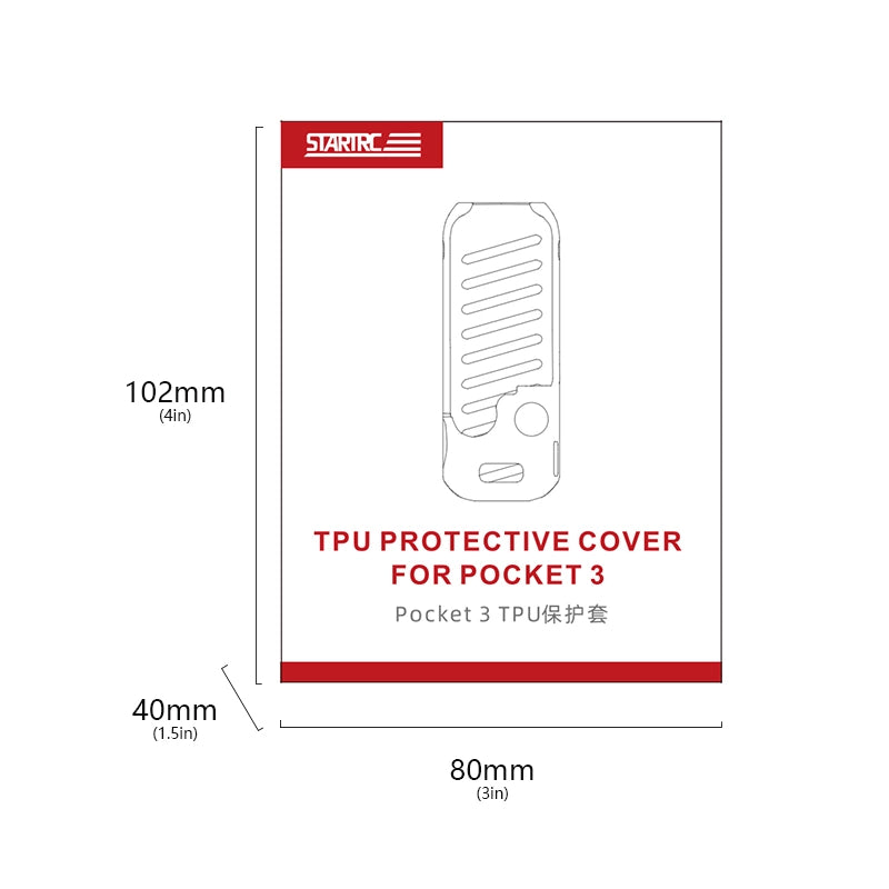 STARTRC TPU Protective Cover for DJI Pocket 3 (Black)