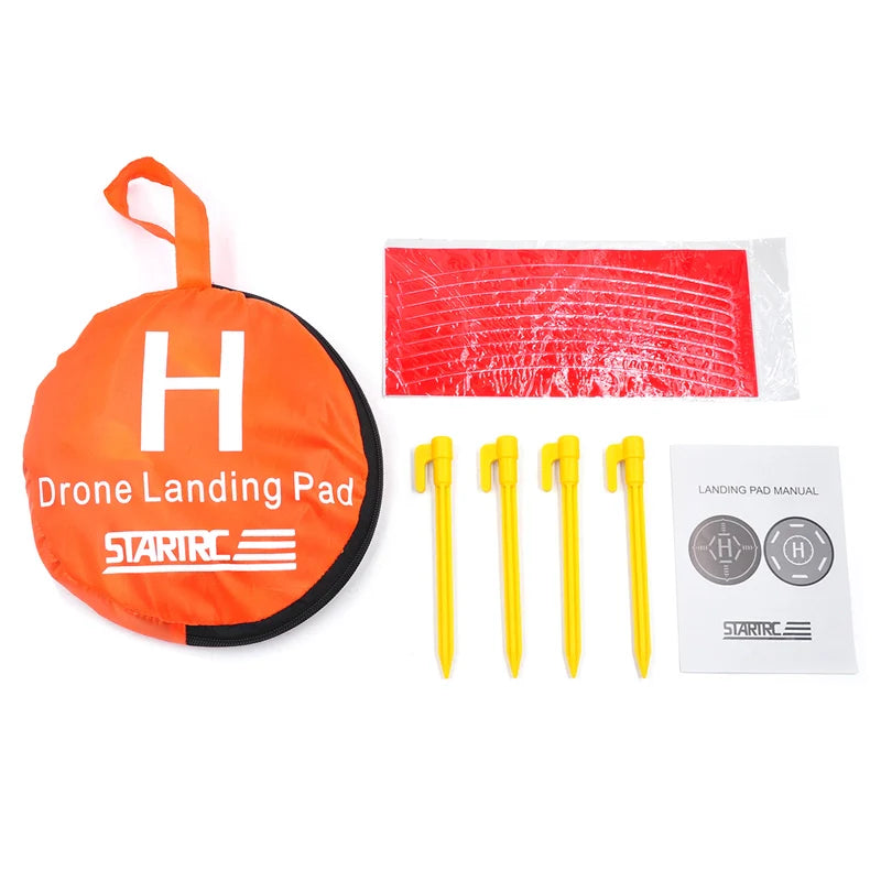 STARTRC Circular Landing Pad with Reflective Strips (56cm) Orange and Black