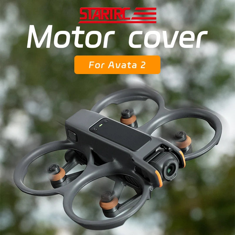 STARTRC Motor Cover for DJI Avata 2 (Black and Orange)